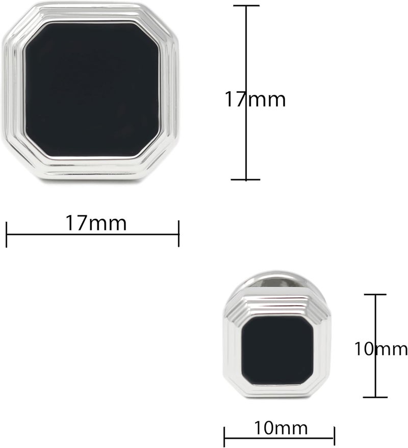 MENDEPOT Men Formal Wear Dress Shirt Cufflinks And Studs Set With Box Wedding Groom Groomsmen Gift - Image 4
